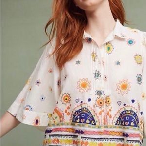 Anthropology/ Maeve Eliot popover blouse